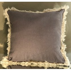 almohadon rustico lino gris