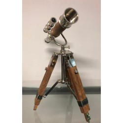 telescopio de madera y...