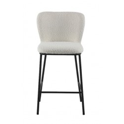 banqueta alta bucle blanca