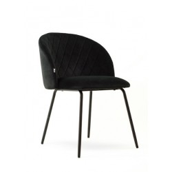 silla velvet lucca negra