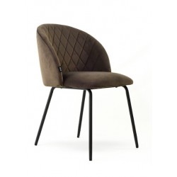 silla velvet lucca marron