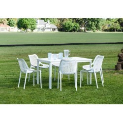 mesa exterior amalfi blanca