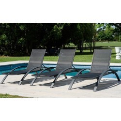 reposera perth  aluminio negra