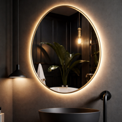 espejo irregular frias con led