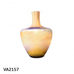 vasija vidrio trow gold 33cm
