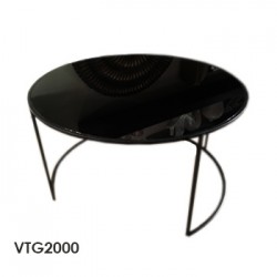 mesa circ vidrio black 90x50