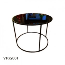mesa circ vidrio black 60x40